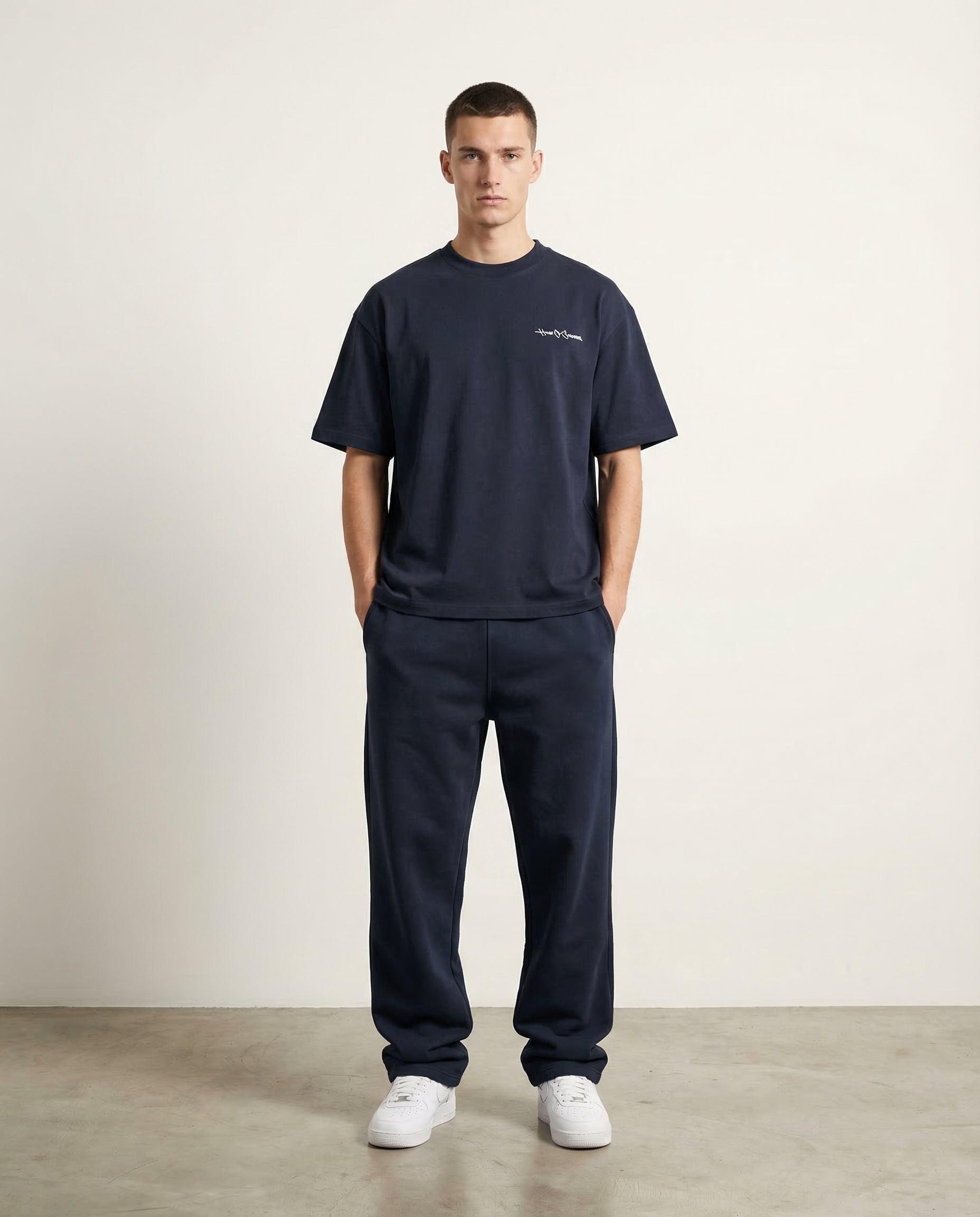 Navy blue logo Tee